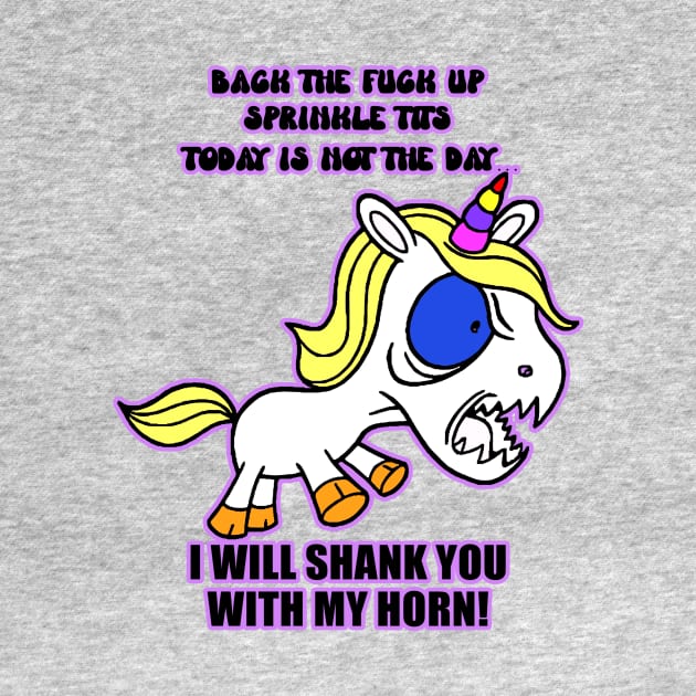 Angry Unicorn by Blackhearttees